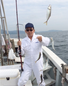 Fishing for horse mackerel in Oita